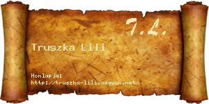 Truszka Lili névjegykártya